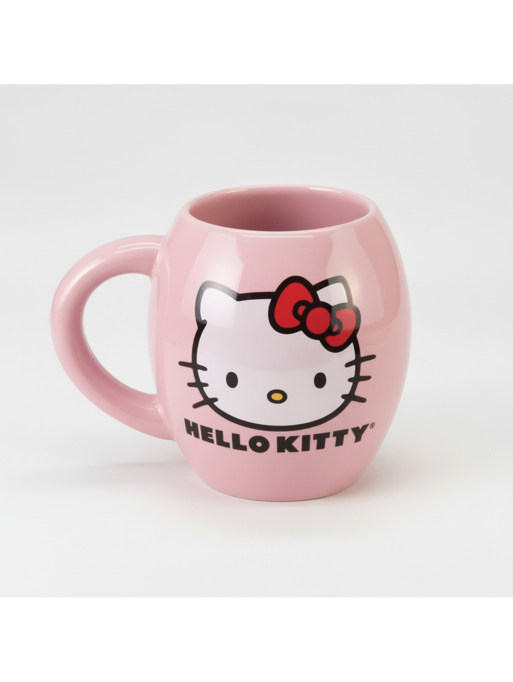 Hello Kitty Pink Kawaii Coffee Mug 18oz Oval Ceramic Sanrio Cup NEW